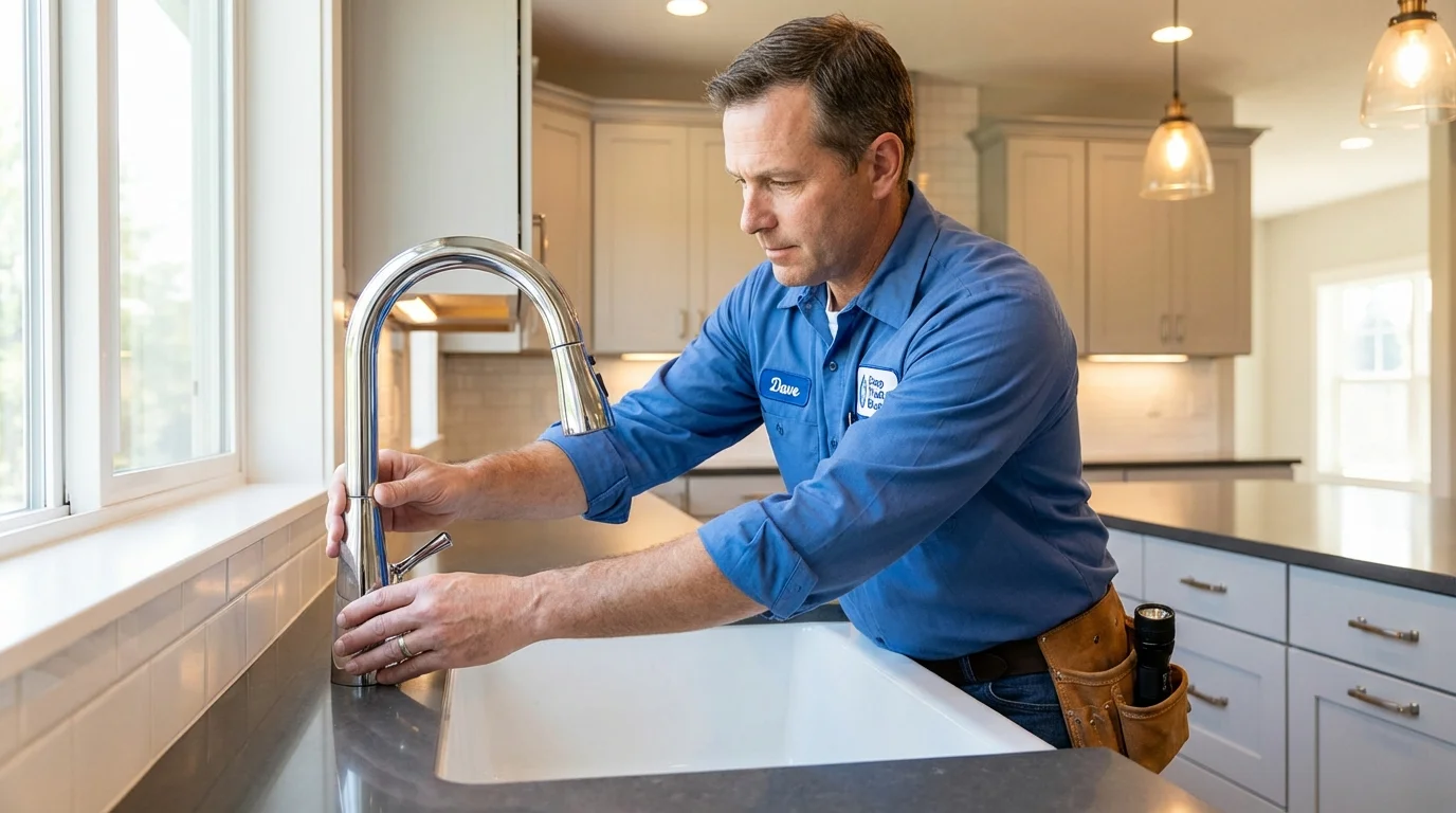 Kitchen faucet installation by Johns Plumbing LLC in Pinckneyville